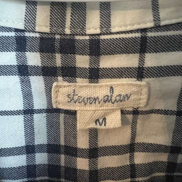 Mens Plaid Dress Shirt - size M - organic cotton - Picture 3 of 8